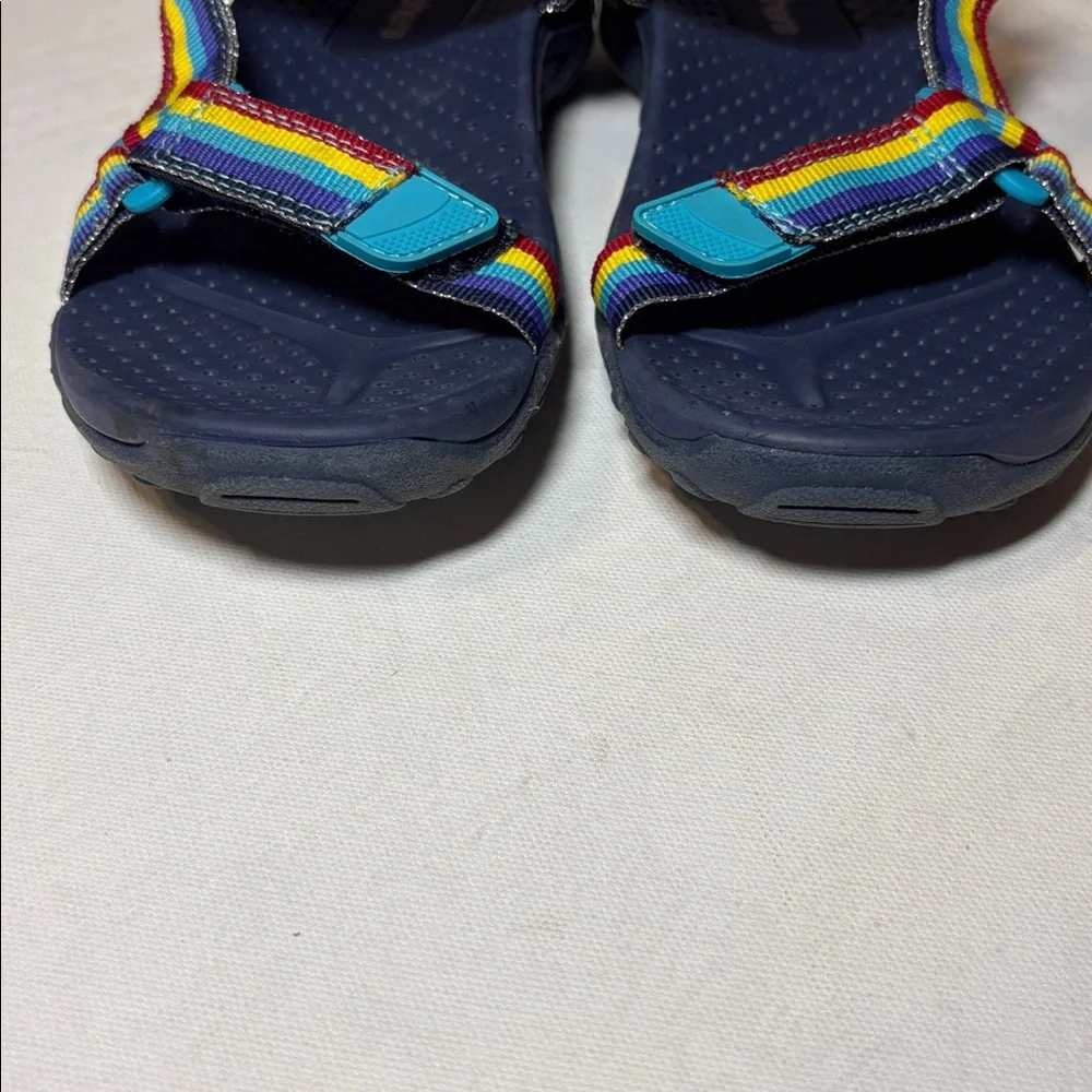 Skechers Kids Rainbow Reggae Multicolor Strap Sandals - Navy, EUC, size 4